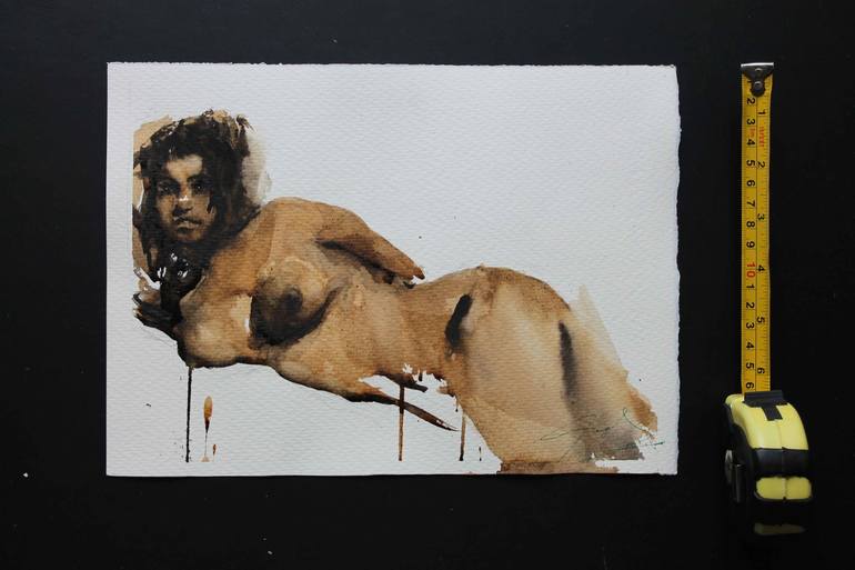 Original Impressionism Nude Painting by maximilian damico
