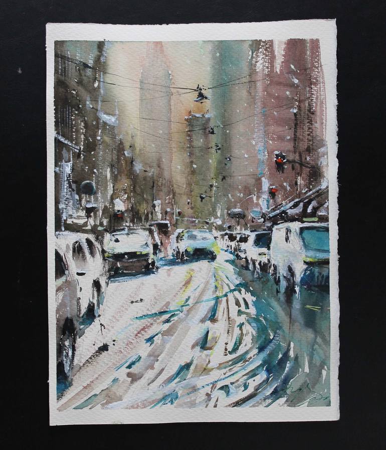 Original Impressionism Cities Painting by Maximilian Damico