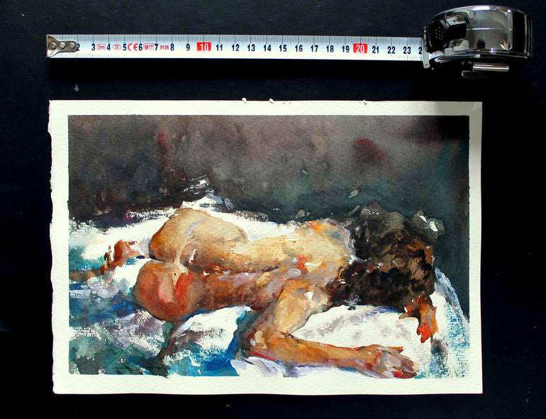Original Impressionism Nude Painting by maximilian damico