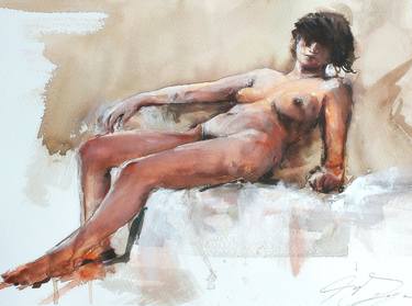 Original Realism Nude Paintings by maximilian damico
