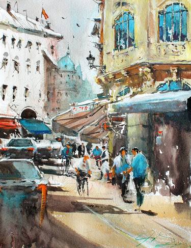 Print of Impressionism Cities Paintings by maximilian damico