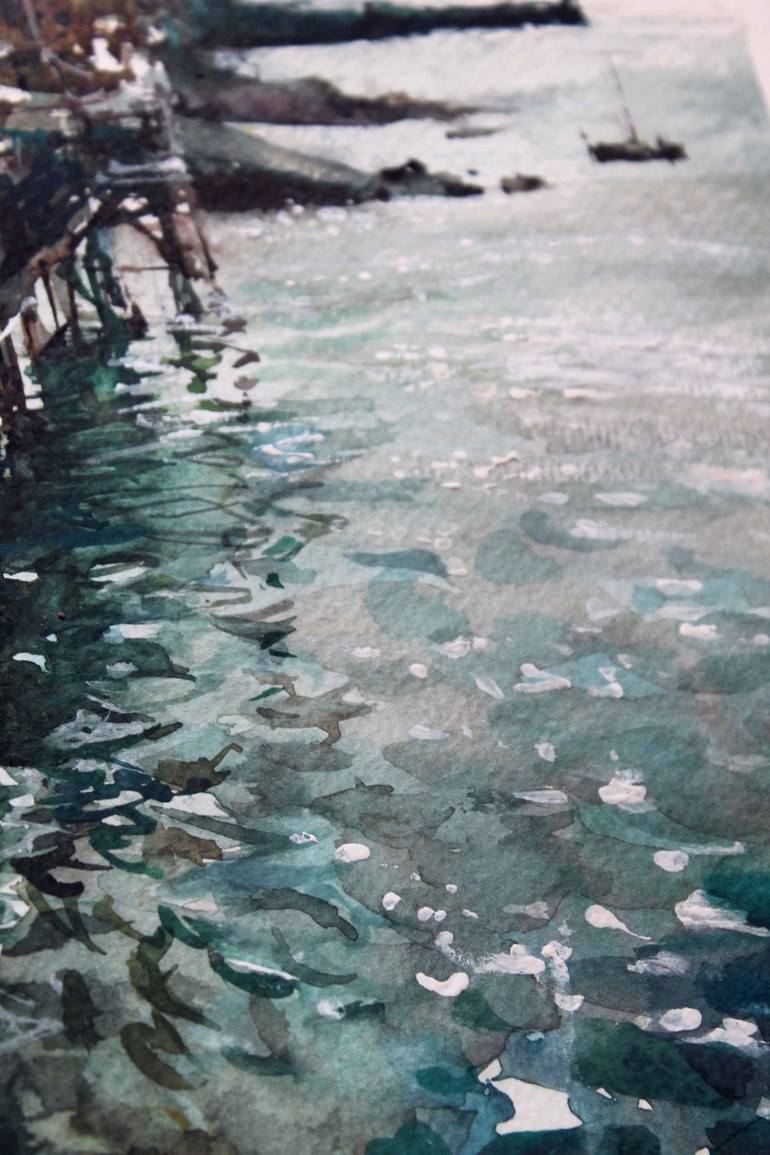 Original Impressionism Seascape Painting by maximilian damico