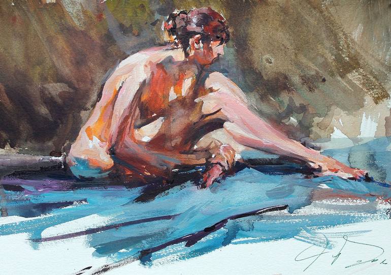 Print of Impressionism Nude Paintings by Maximilian Damico