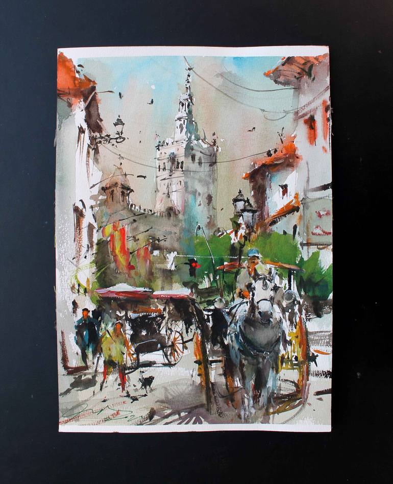 Original Impressionism Cities Painting by Maximilian Damico