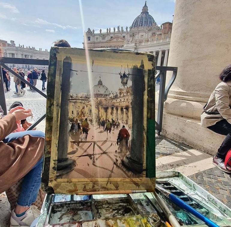 Original Impressionism Cities Painting by Maximilian Damico
