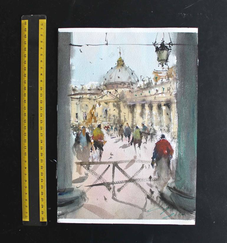 Original Impressionism Cities Painting by maximilian damico