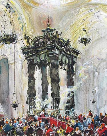 Original Architecture Paintings by maximilian damico