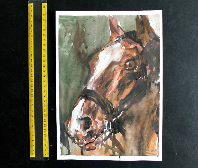 Original Impressionism Horse Painting by Maximilian Damico