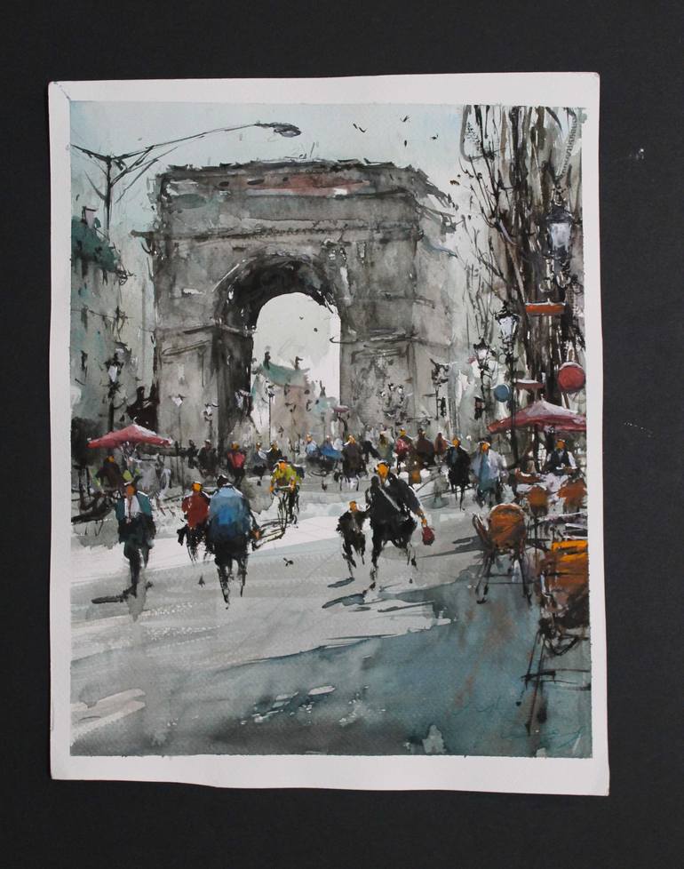 Original Impressionism Cities Painting by Maximilian Damico