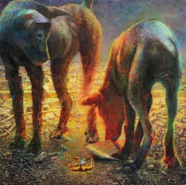 Original Realism Dogs Paintings by David Agenjo