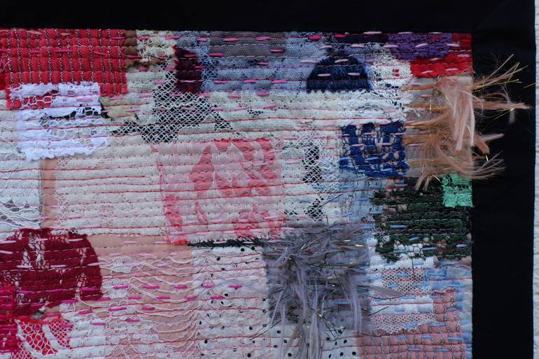 Original Color Field Painting Abstract Collage by Danuta Bronowicka-Owczarek