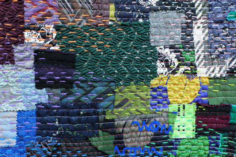 Original Color Field Painting Abstract Collage by Danuta Bronowicka-Owczarek