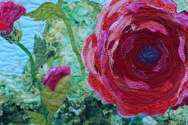Original Realism Floral Collage by Danuta Bronowicka-Owczarek