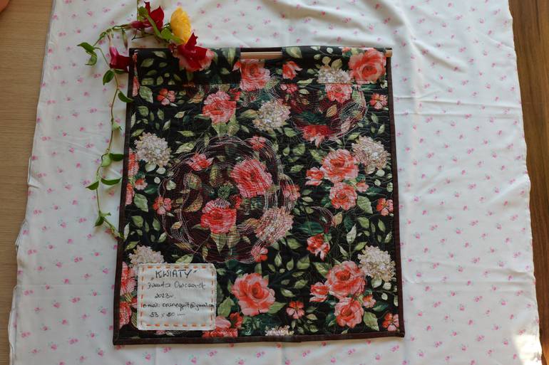 Original Realism Floral Collage by Danuta Bronowicka-Owczarek