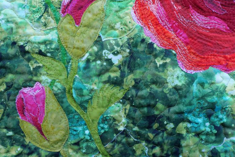 Original Realism Floral Collage by Danuta Bronowicka-Owczarek