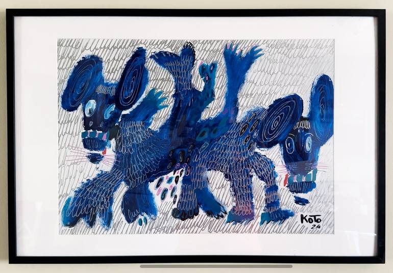 Original Abstract Expressionism Animal Paintings by Konstantin-Koto Javakhyan