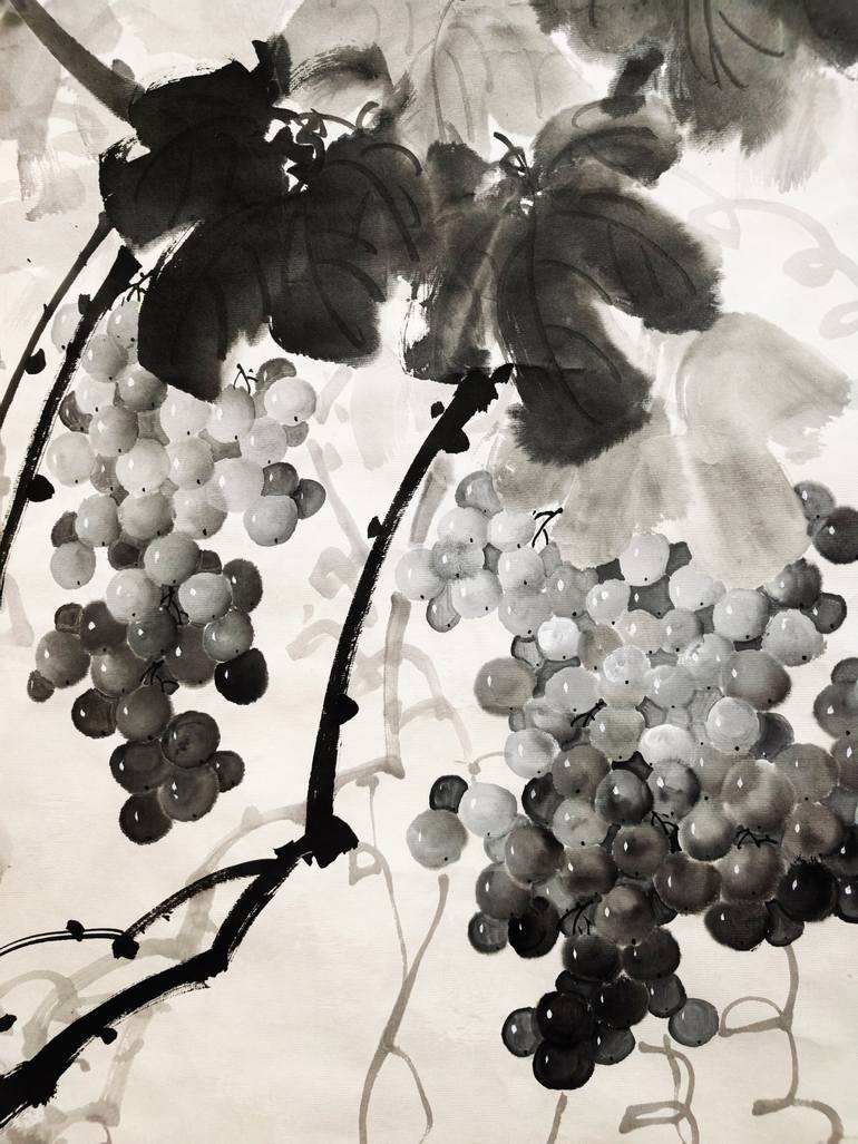 Original Symbolism Botanic Painting by Jianhua Men