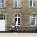 Window Cleaner, Granville, France - Silver Gelatin by PAUL COOKLIN