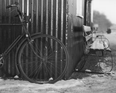 Signed Open Edition Silver Gelatin Print - 'Bicycle, Mid-Suffolk Light Railway' thumb