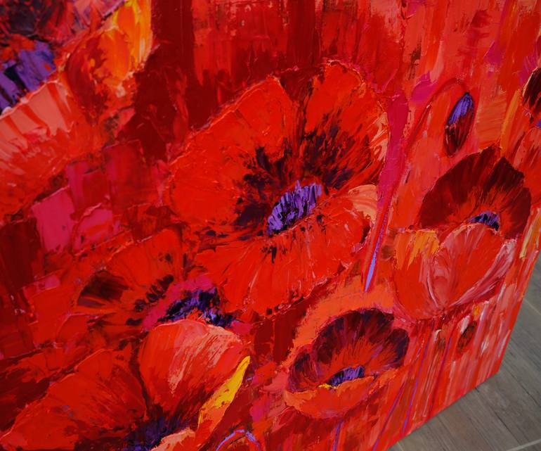 Original Art Deco Floral Painting by Natalya Marques