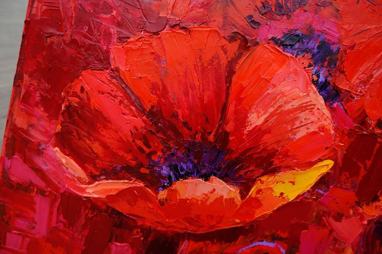 Original Art Deco Floral Painting by Natalya Marques