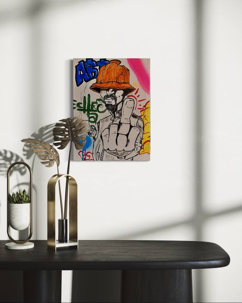 Original Street Art People Painting by Tereza Hanova