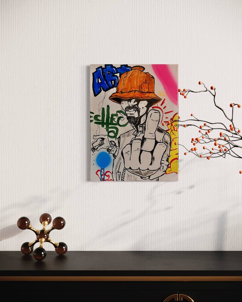Original Street Art People Painting by Tereza Hanova
