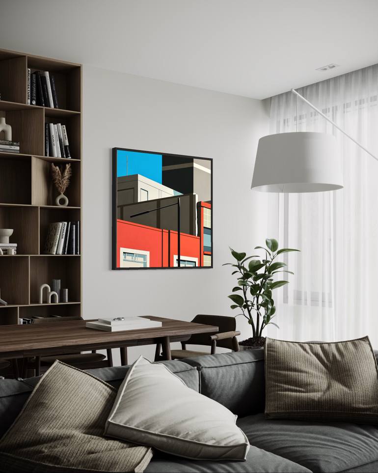 Original Contemporary Architecture Painting by Gordon Leverton