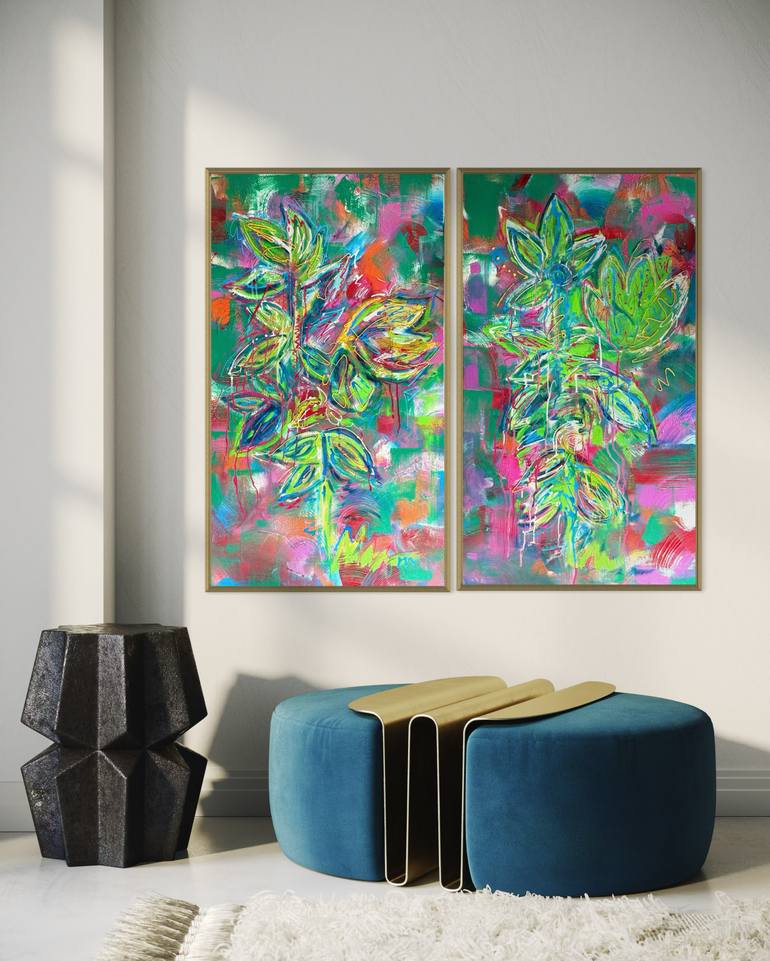 Original Contemporary Botanic Painting by Ana Funtanet