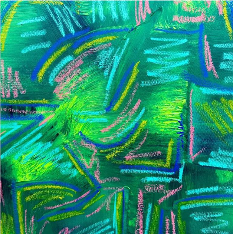 Original Abstract Expressionism Architecture Painting by Ana Funtanet