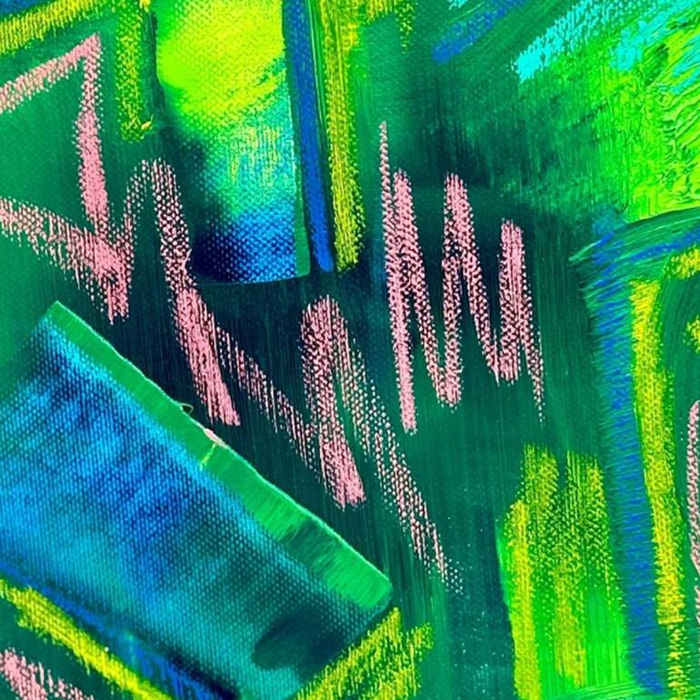 Original Abstract Expressionism Architecture Painting by Ana Funtanet
