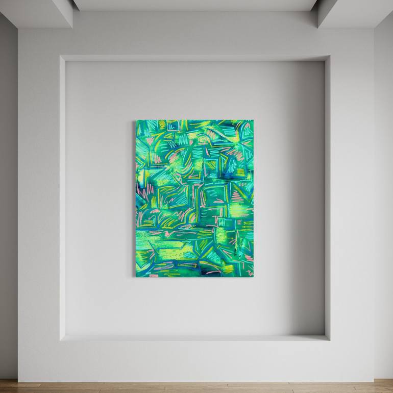 Original Abstract Expressionism Architecture Painting by Ana Funtanet
