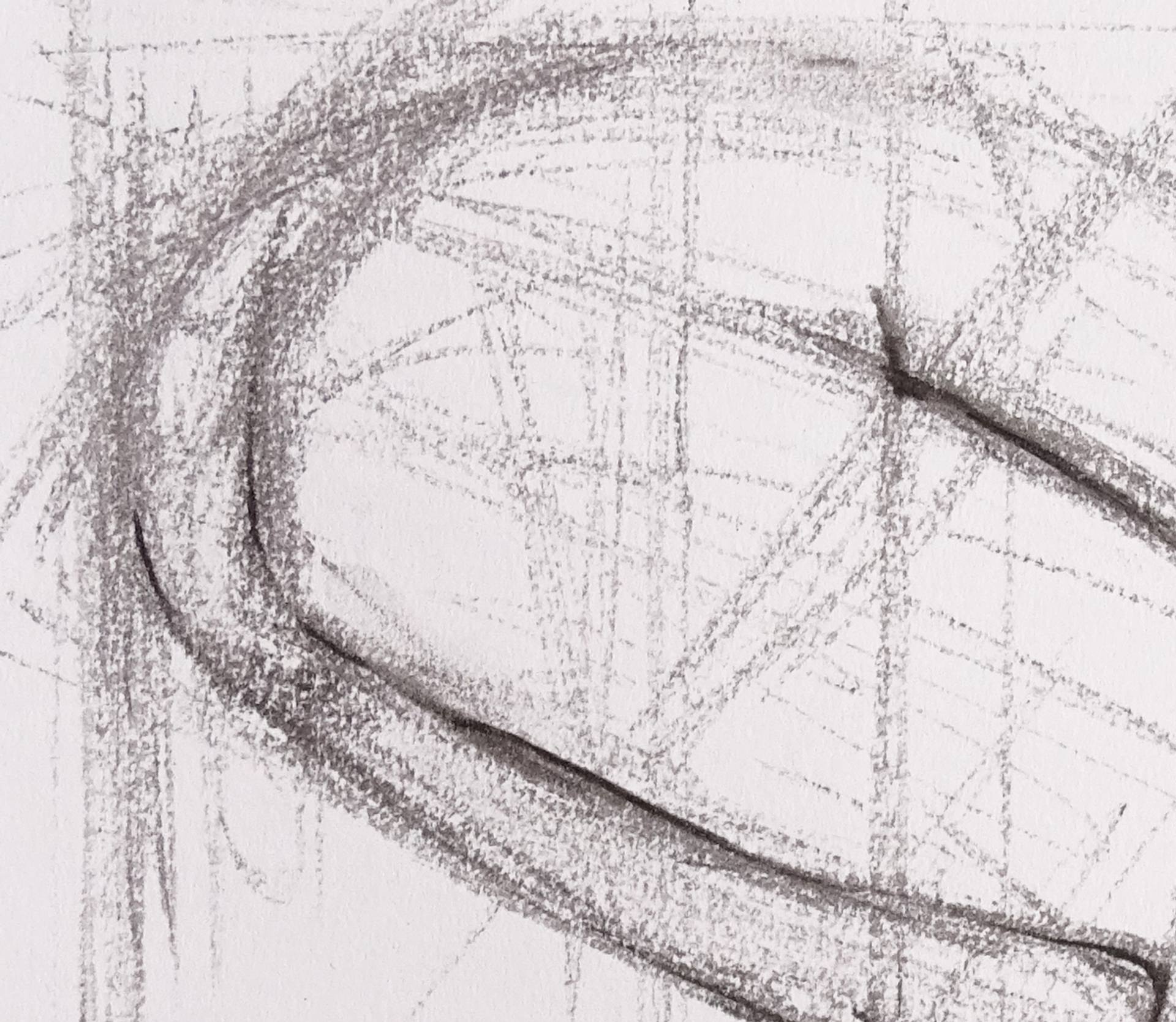 Abstract Figure - Charcoal Gesture Drawing Drawing by Catalina