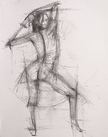 Original Abstract Body Drawings by Catalina Viejo Lopez De Roda