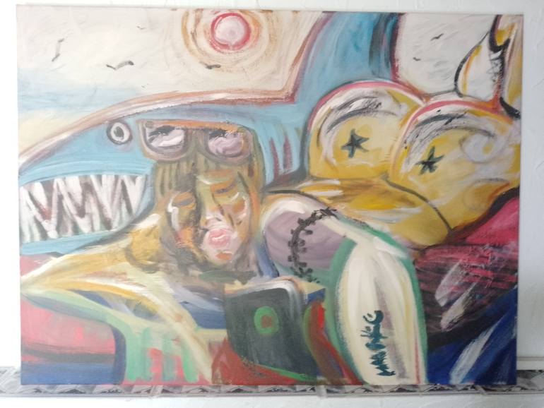 Original Surrealism Seascape Painting by Stojan Malivuk