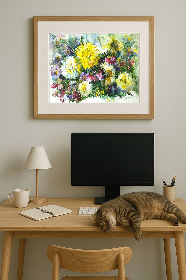Original Impressionism Floral Painting by Olha Osmak
