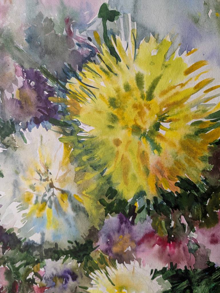 Original Impressionism Floral Painting by Olha Osmak