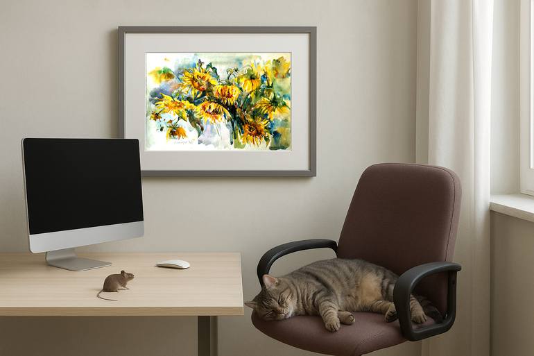 Original Impressionism Floral Painting by Olha Osmak
