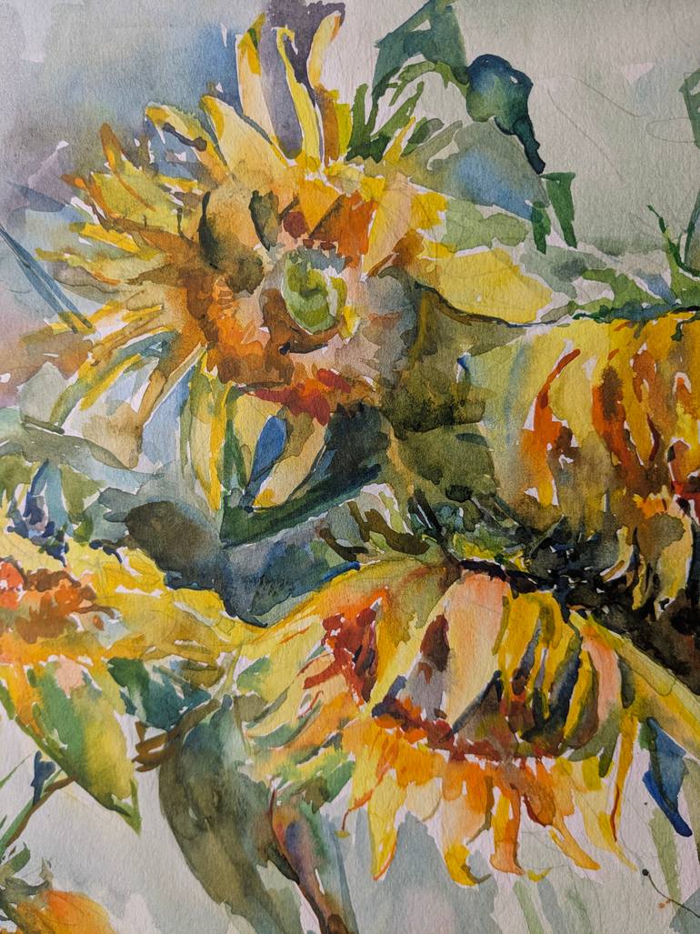 Original Impressionism Floral Painting by Olha Osmak