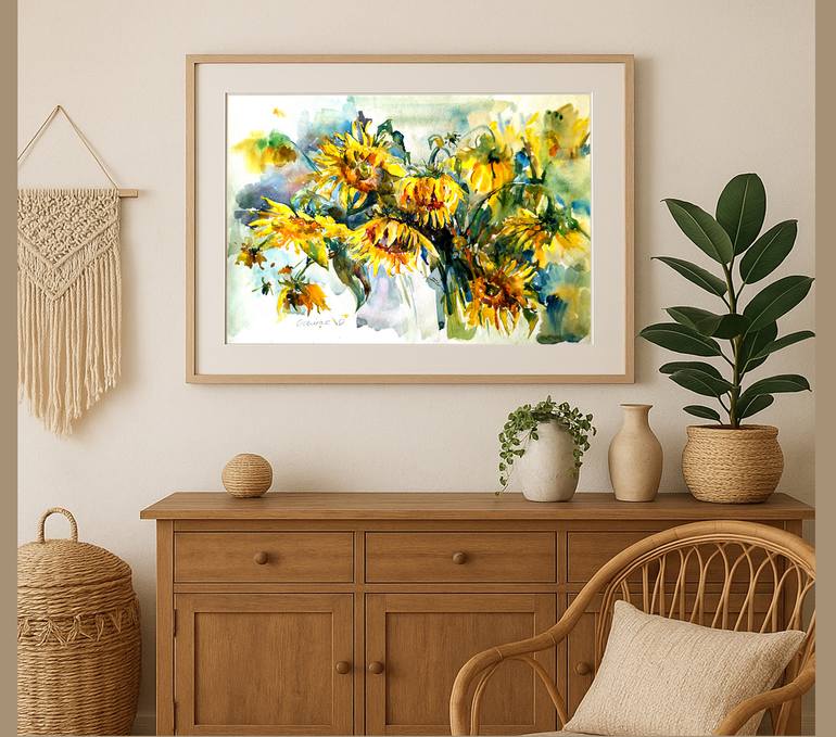 Original Impressionism Floral Painting by Olha Osmak