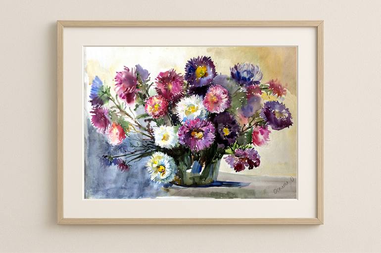 Original Impressionism Floral Painting by Olha Osmak