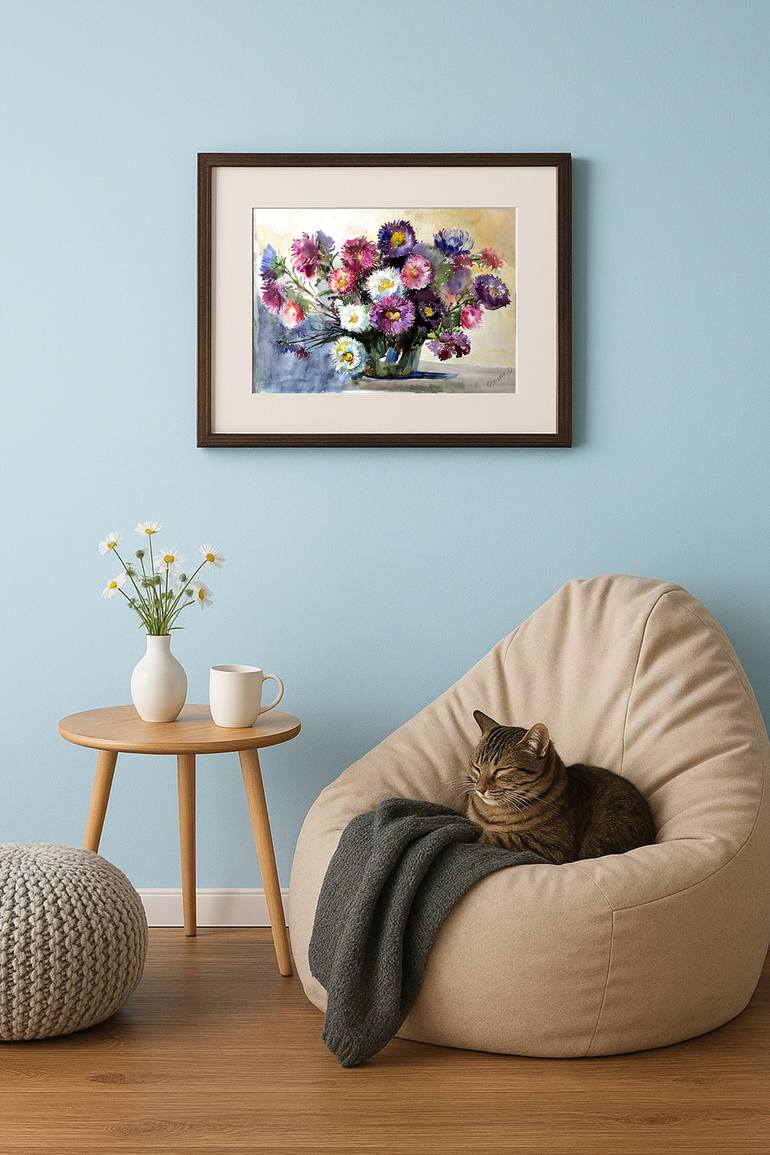 Original Impressionism Floral Painting by Olha Osmak