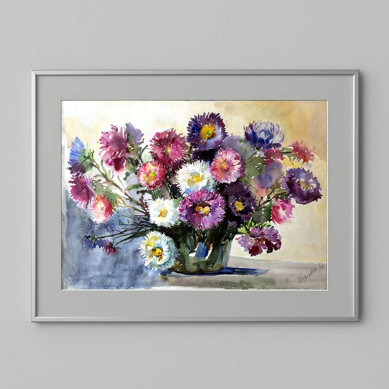 Original Impressionism Floral Painting by Olha Osmak