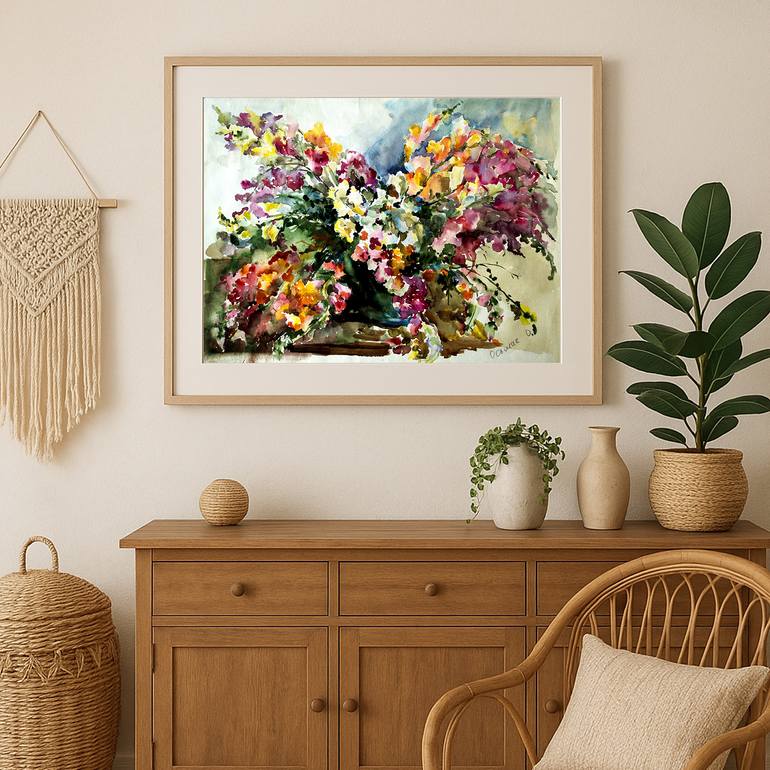 Original Impressionism Floral Painting by Olha Osmak