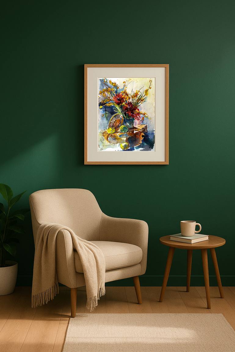 Original Impressionism Floral Painting by Olha Osmak