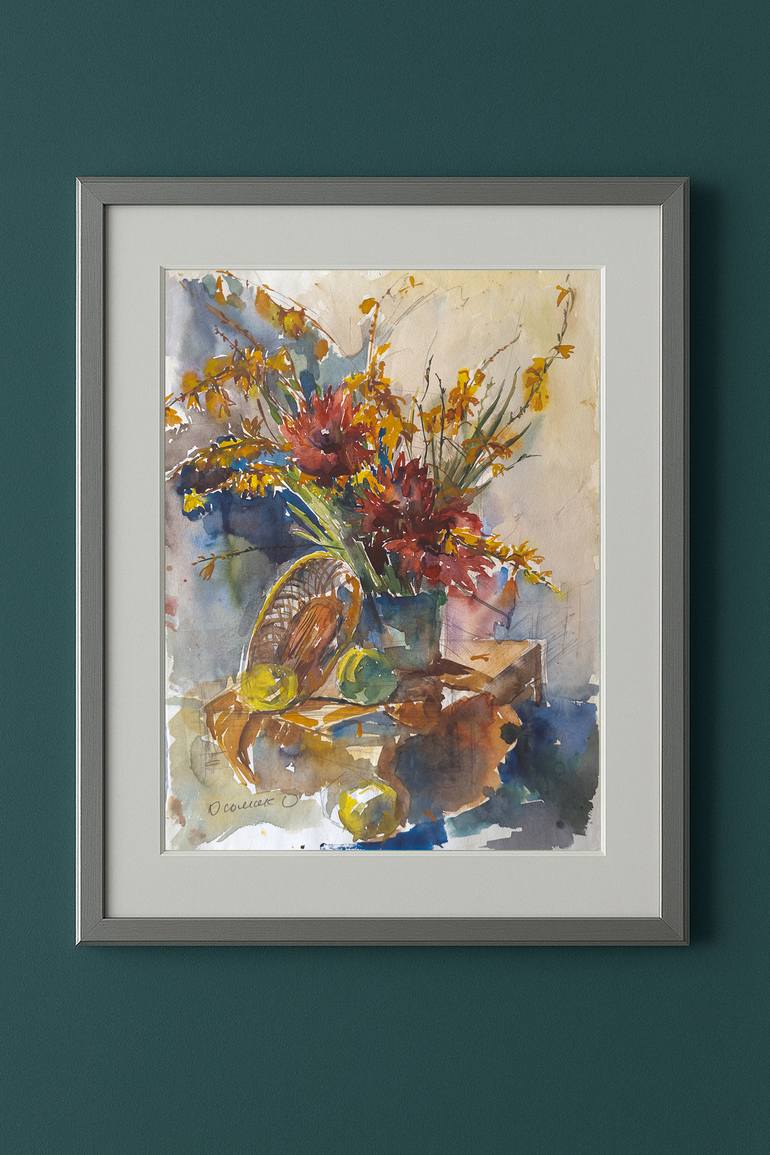 Original Impressionism Floral Painting by Olha Osmak