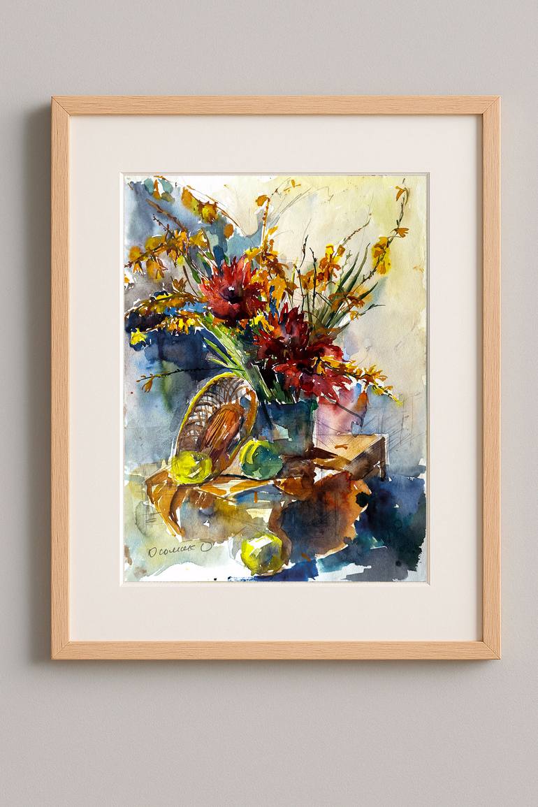 Original Impressionism Floral Painting by Olha Osmak