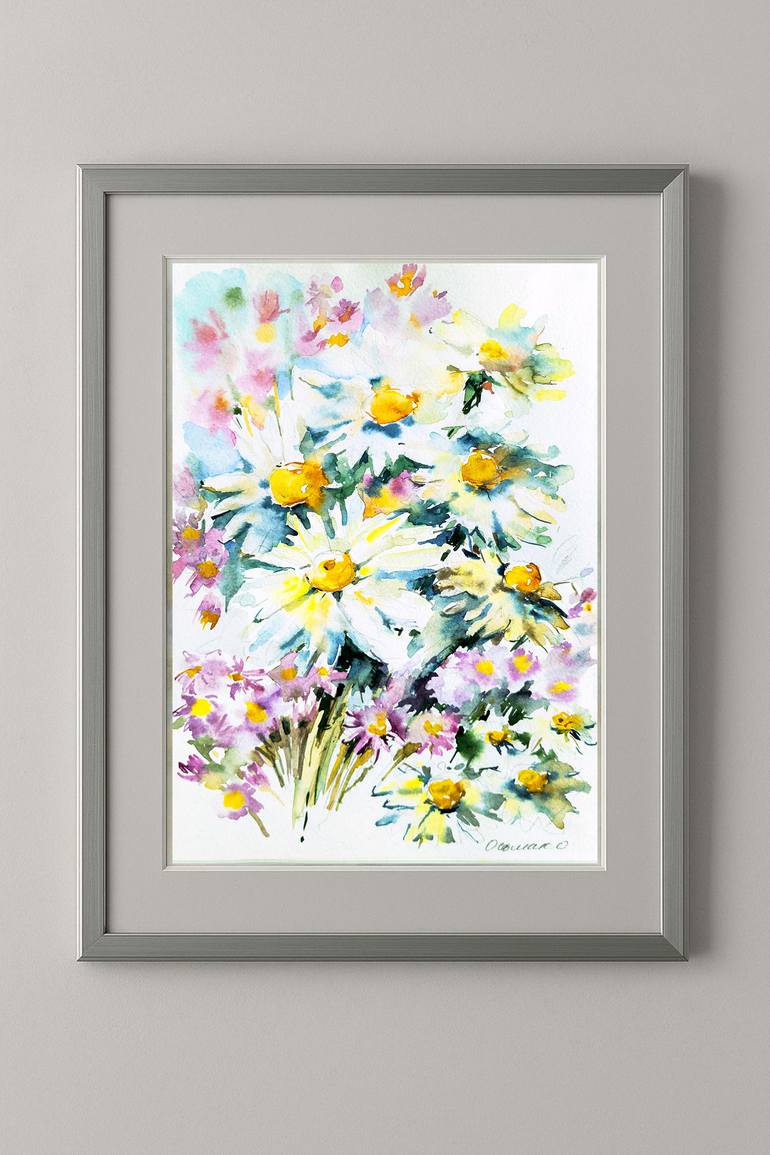Original Impressionism Floral Painting by Olha Osmak