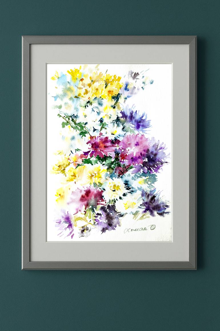 Original Impressionism Floral Painting by Olha Osmak