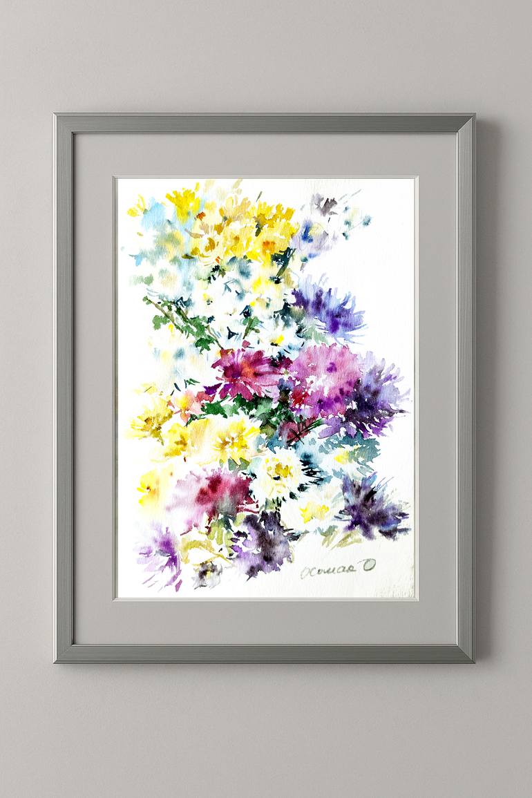 Original Impressionism Floral Painting by Olha Osmak